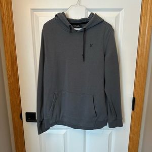 Men’s gray Hurley hoodie, size Medium.